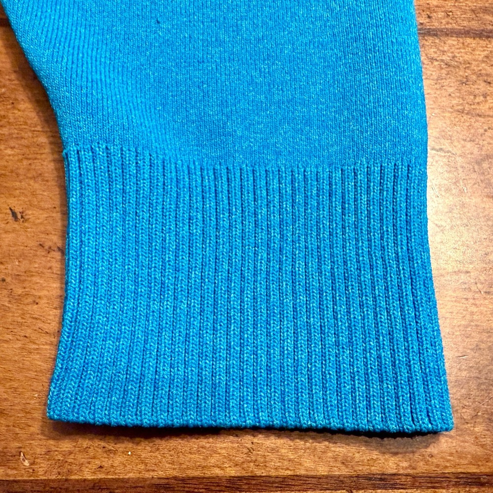 Fresh Twist Blue 3/4 Sleeve Cardigan‎ & Sleeveless Sweater Top Women's Size L - Picture 12 of 16
